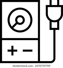 dimmer icon. Thin linear style design isolated on white background