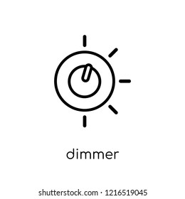 Dimmer icon. Trendy modern flat linear vector Dimmer icon on white background from thin line smart home collection, editable outline stroke vector illustration