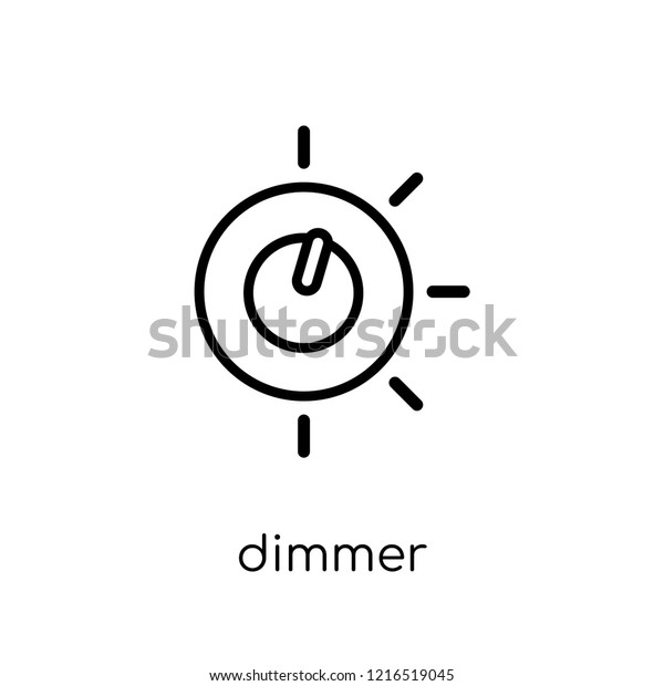 Dimmer Icon Trendy Modern Flat Linear Stock Vector (Royalty Free