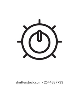 Dimmer icon Vector flat thin line illustration