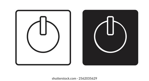 Dimmer icons in flat and line style set.