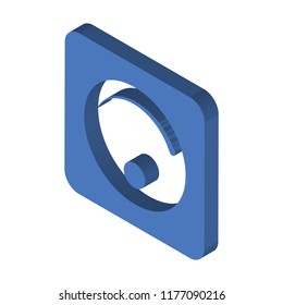 Dimmer isometric left top view 3D icon