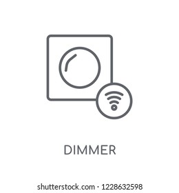 Dimmer linear icon. Modern outline Dimmer logo concept on white background from Smarthome collection. Suitable for use on web apps, mobile apps and print media.
