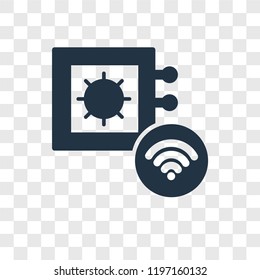 Dimmer vector icon isolated on transparent background, Dimmer transparency logo concept