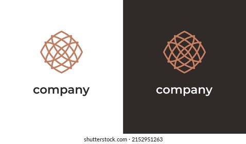 Dimond Flower Logo Design Template 