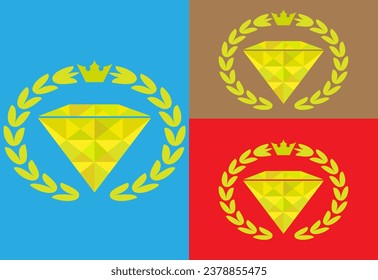 Dimond icon logo Gemstone icon set. illustration vector. 
