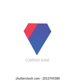 Dimond Logo New Design Trendy  Red And Blue