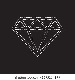 Dimond Rhinestone T-shirt Design Vector Template 