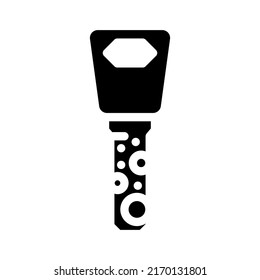dimple key glyph icon vector. dimple key sign. isolated symbol illustration