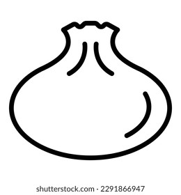 Dimsum baozi icon outline vector. Food bao. Asian steam