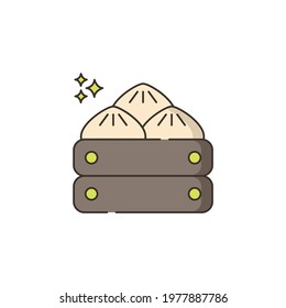 dimsum Flat Icon Isolated On White Background
