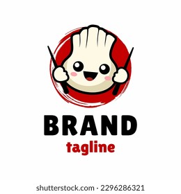 Dimsum Logo, Cute Dim Sum Character Logo