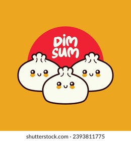 dimsum logo design with 3 icon dimsum food