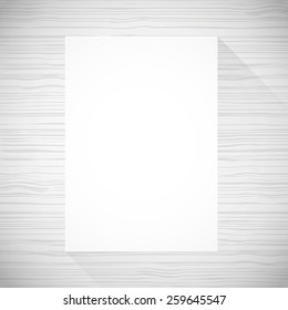 DIN A4 design template. Wood texture background. Flat design