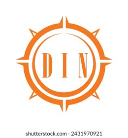 DIN letter design. DIN letter technology logo design on white background. DIN Monogram logo design for entrepreneur and business.