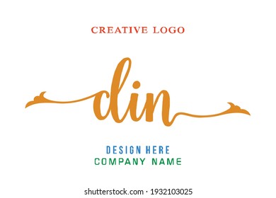 DIN lettering logo is simple, easy to understand and authoritative
