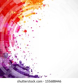 Dinamisches Aquarellgrundstück mit Farbverlauf-Mesh, Vektorgrafik