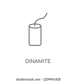 Dinamite linear icon. Dinamite concept stroke symbol design. Thin graphic elements vector illustration, outline pattern on a white background, eps 10.