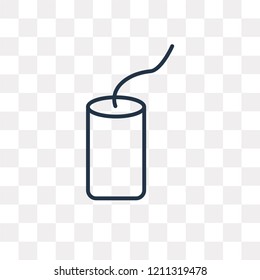 Dinamite vector outline icon isolated on transparent background, high quality linear Dinamite transparency concept can be used web and mobile