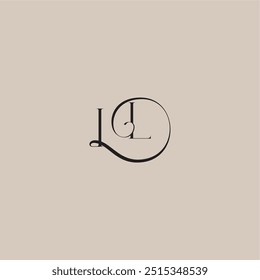 dinamyc curvy initial concept monogram wedding logo letter elegant and luxury style IL