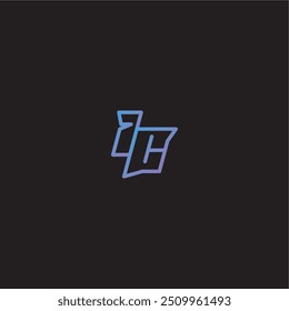 dinamyc line gaming concept monogram logo design letter amazing esport style IC