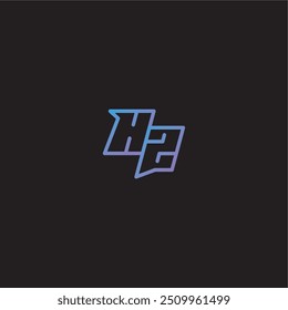 dinamyc line gaming concept monograma logo design letter increíble esport style HZ