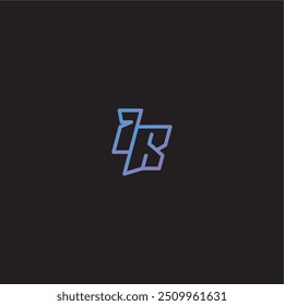 dinamyc line gaming concept monograma logo design letter increíble esport style IR