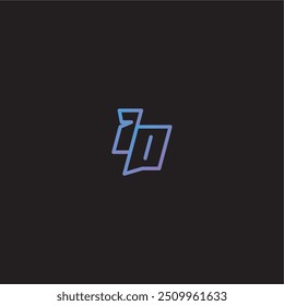 dinamyc line gaming concept monogram logo design letter amazing esport style IO