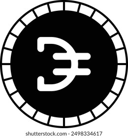 Dinar Currency Icon for Middle Eastern and North African Financial Transactions