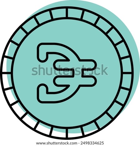 Dinar Currency Icon for Middle Eastern and North African Financial Transactions