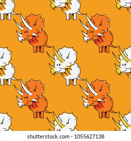 Dinasaur seamless pattern. Original design for print or digital media.