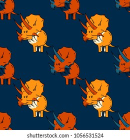 Dinasaur seamless pattern. Original design for print or digital media.