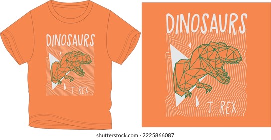 DINASOUR CRYINGt shirt graphic design vector illustration \
