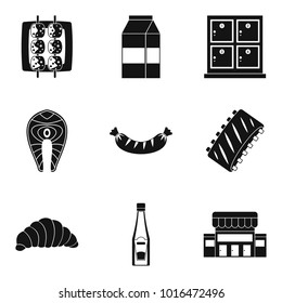 Dine icons set. Simple set of 9 dine vector icons for web isolated on white background