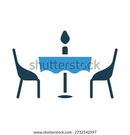 diner icons outline and Flat Style,transparent background
