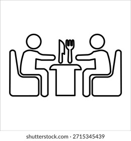 diner icons. simple line vector illustration