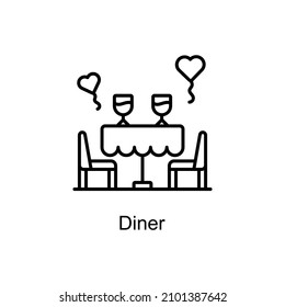 Diner Vector Line Icons für Ihre digitalen oder gedruckten Projekte.