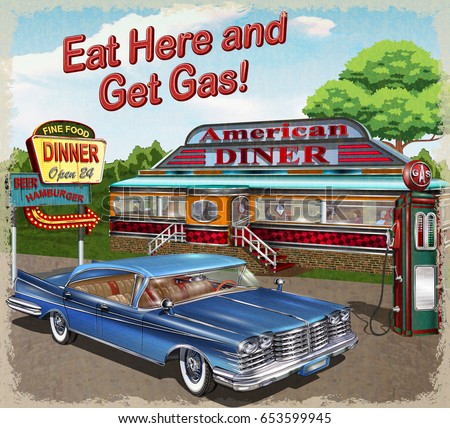 Diner vintage poster.