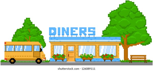 Diners. Pixel art