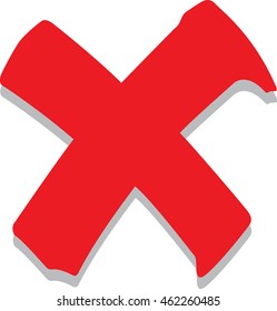 Dingbats painted "X"