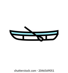 dinghy boat color icon vector. dinghy boat sign. isolated symbol illustration