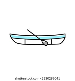 dinghy boat color icon vector. dinghy boat sign. isolated symbol illustration svg