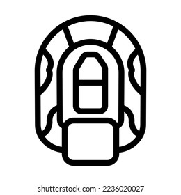 Diseño de iconos de línea de vector Dinghy