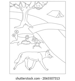 Dingo from Australia coloring page | Free Printable Coloring Pages