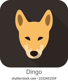 Dingo Rasse flaches Icon Design