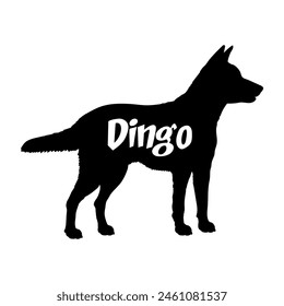 Dingo Dog silhouette dog breeds logo dog monogram vector