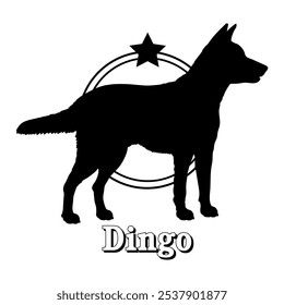 Dingo dog silhouette,  dog, dog breeds, logo, vector, silhouette, logo design, animal, illustration, icon, sign, design, black,  symbol, pet