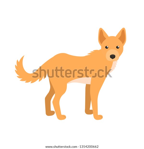 Dingo Isolated Vector Illustration Stock Vector (Royalty Free) 1354200662