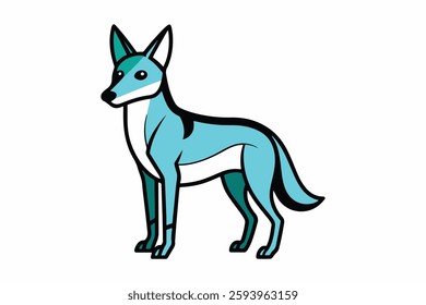 dingo line art of vector