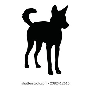 Dingo Silhouette Vektorgrafik wildes Tier.